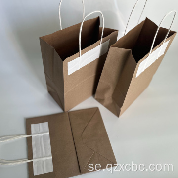 Partihandel Kraft Paper Presentväska shoppingväska